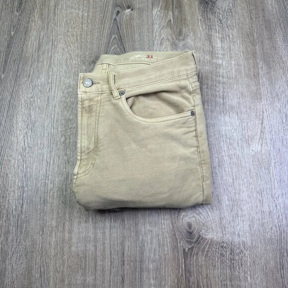 Faherty Mens Beige Denim Stretch Twill Preppy Casual Straight Leg Jeans Size 31 - Picture 1 of 16